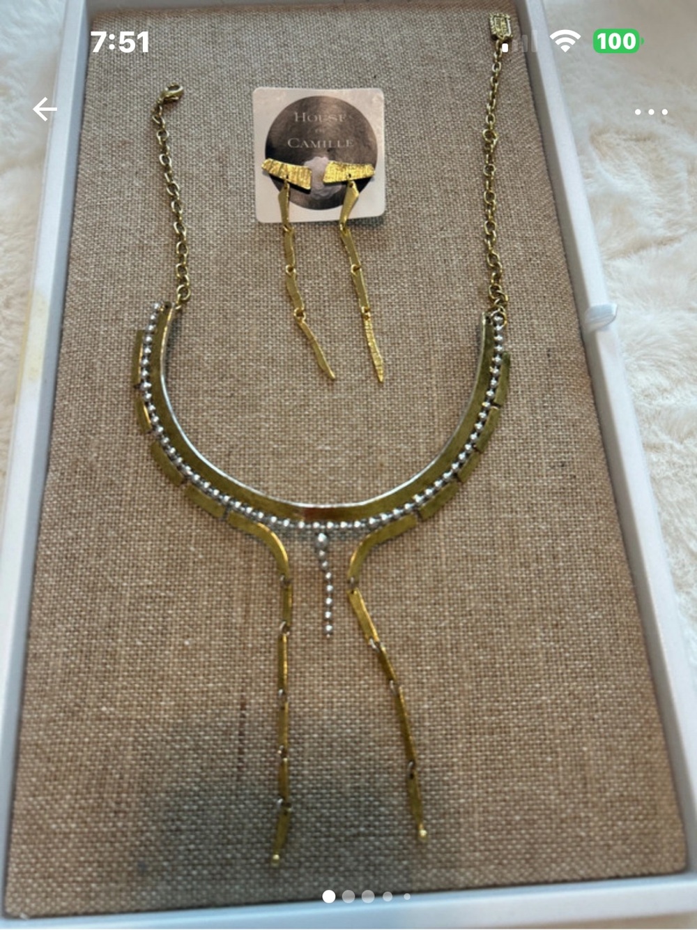 Gold & Silver Statement Necklace Set